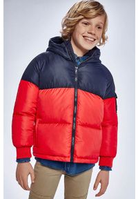 Mayoral Kurtka dziecięca kolor czerwony. Okazja: na co dzień. Typ kołnierza: kaptur. Kolor: czerwony. Styl: casual #1