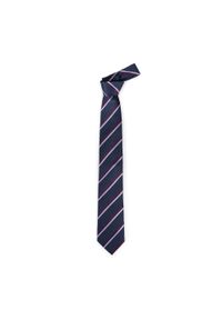 Wittchen - Krawat z jedwabiu we wzory granatowo-bordowy. Kolor: wielokolorowy, czerwony, niebieski. Materiał: jedwab. Wzór: gładki. Styl: elegancki #3
