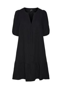 Vero Moda Sukienka codzienna Natali 10279682 Czarny Regular Fit. Okazja: na co dzień. Kolor: czarny. Materiał: bawełna. Typ sukienki: proste. Styl: casual #4