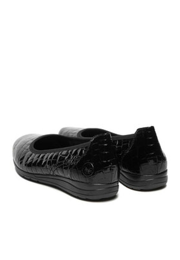 Rieker Półbuty L9350-01 Czarny. Kolor: czarny. Materiał: skóra, lakier