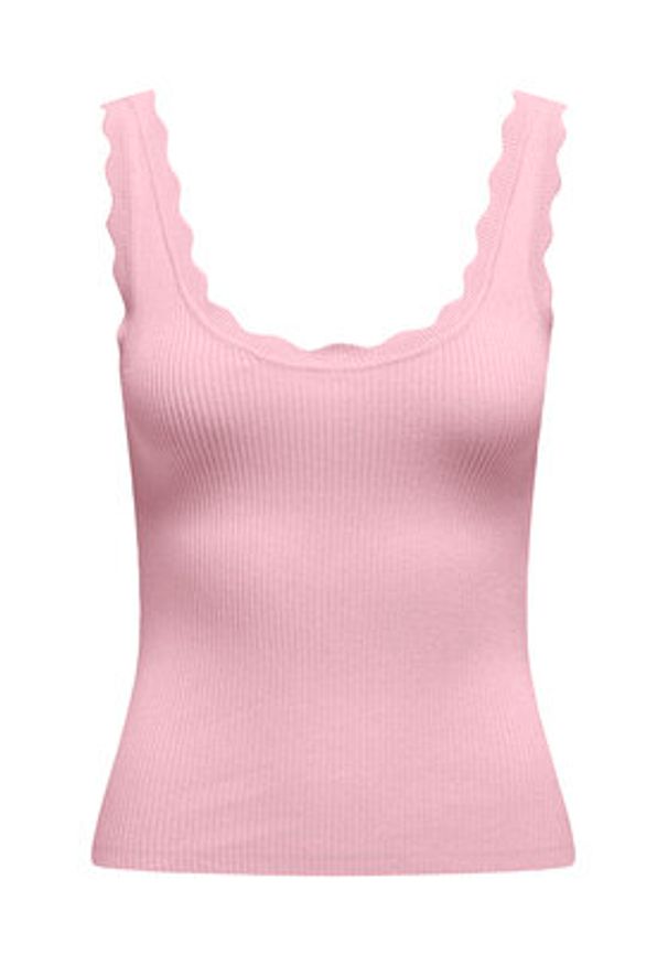 JDY Top Nanna 15290585 Różowy Slim Fit. Kolor: różowy. Materiał: wiskoza