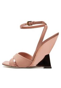 Pollini Sandały SA1602AE1ITEZ609 Różowy. Kolor: różowy. Materiał: skóra #2
