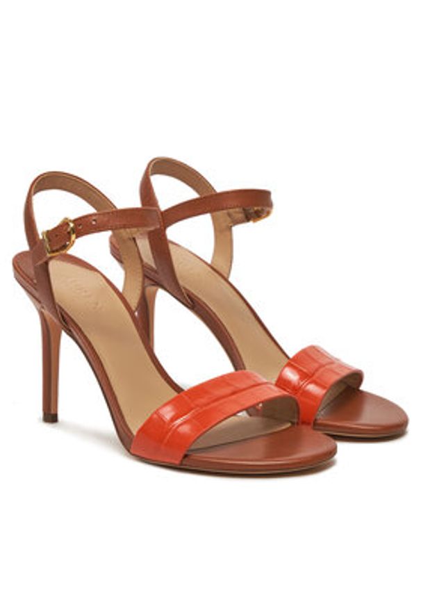 Lauren Ralph Lauren - LAUREN RALPH LAUREN Sandały Gwen 802962183001 Brązowy. Kolor: brązowy. Materiał: skóra