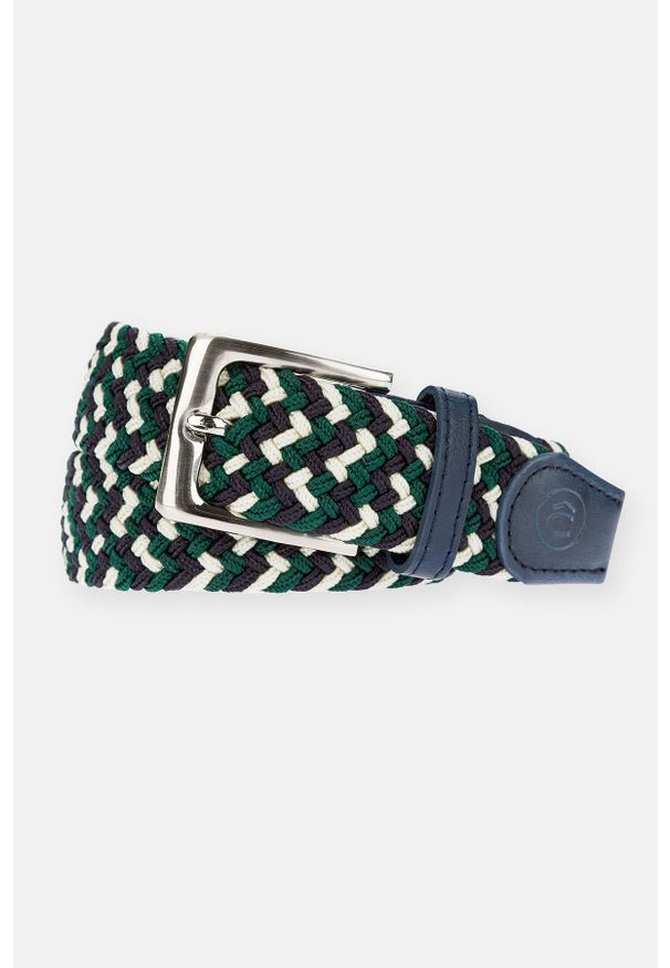 Lancerto - Pasek Pleciony Mixkolor Braid. Materiał: elastan, skóra, poliester, jeans. Styl: klasyczny