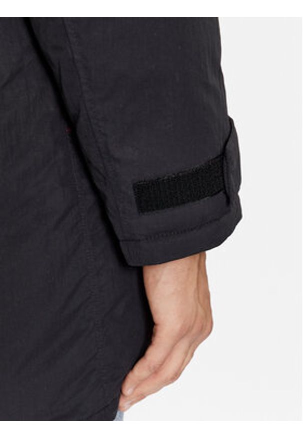 Hugo Parka Munkon 50495817 Czarny Regular Fit. Kolor: czarny. Materiał: syntetyk