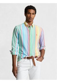 Polo Ralph Lauren Koszula 710937995001 Kolorowy Slim Fit. Typ kołnierza: polo. Materiał: bawełna. Wzór: kolorowy