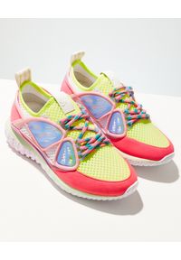 SOPHIA WEBSTER - Neonowe sneakersy Fly-By. Zapięcie: sznurówki. Kolor: różowy, wielokolorowy, fioletowy. Materiał: materiał #5