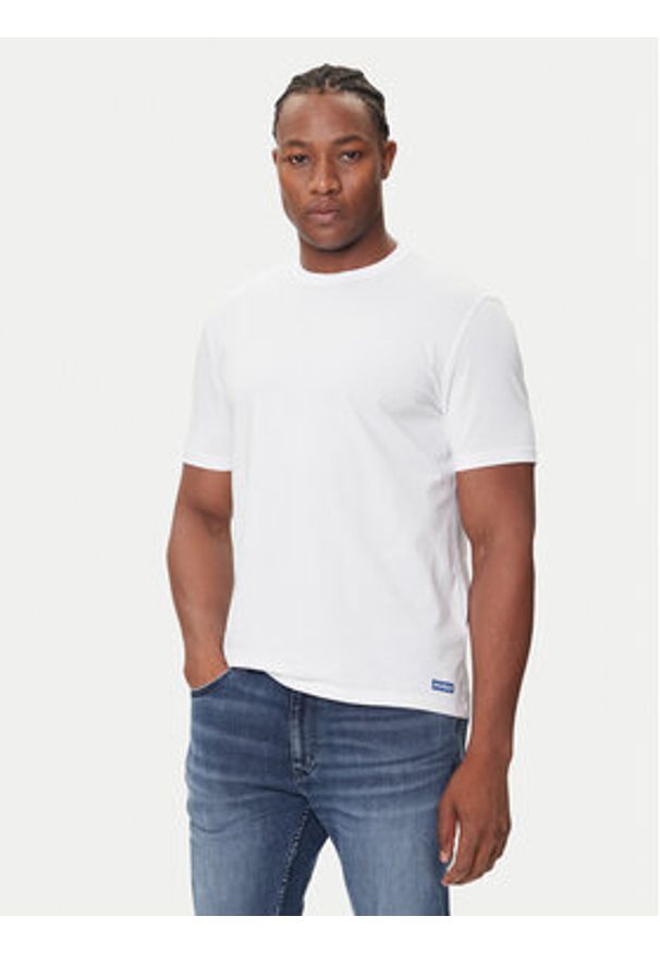 Hugo - HUGO Komplet 2 t-shirtów Naolo 50546933 Biały Regular Fit. Kolor: biały. Materiał: bawełna