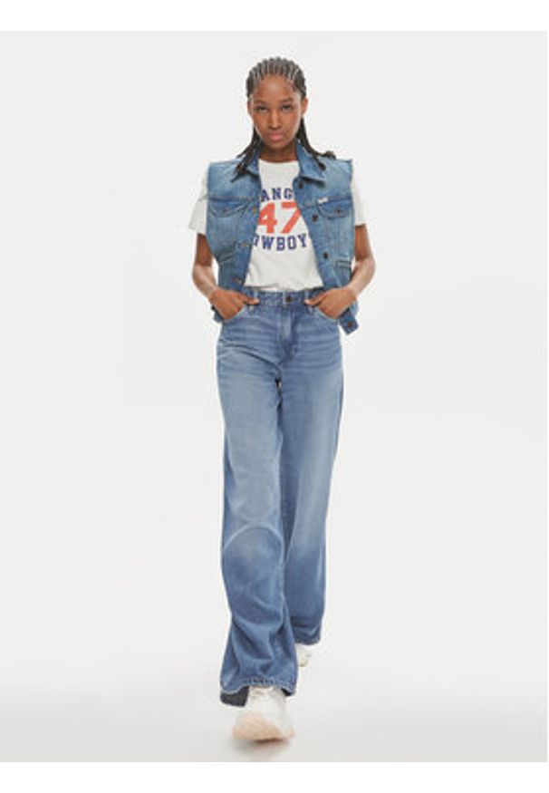 Wrangler Kamizelka 112350356 Niebieski Slim Fit. Kolor: niebieski. Materiał: bawełna