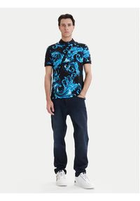 Versace Jeans Couture Polo 80GAG6S0 JS549 Niebieski Regular Fit. Typ kołnierza: polo. Kolor: niebieski. Materiał: bawełna #2