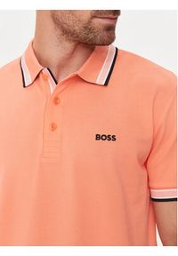 BOSS - Boss Polo Paddy 50469055 Pomarańczowy Regular Fit. Typ kołnierza: polo. Kolor: pomarańczowy. Materiał: bawełna #3