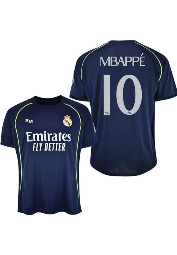 Real Madrid - Koszulka kibica Real Madryt 25-26 Premium z drugim numerem - Mbappé 10. Kolor: niebieski. Sport: piłka nożna