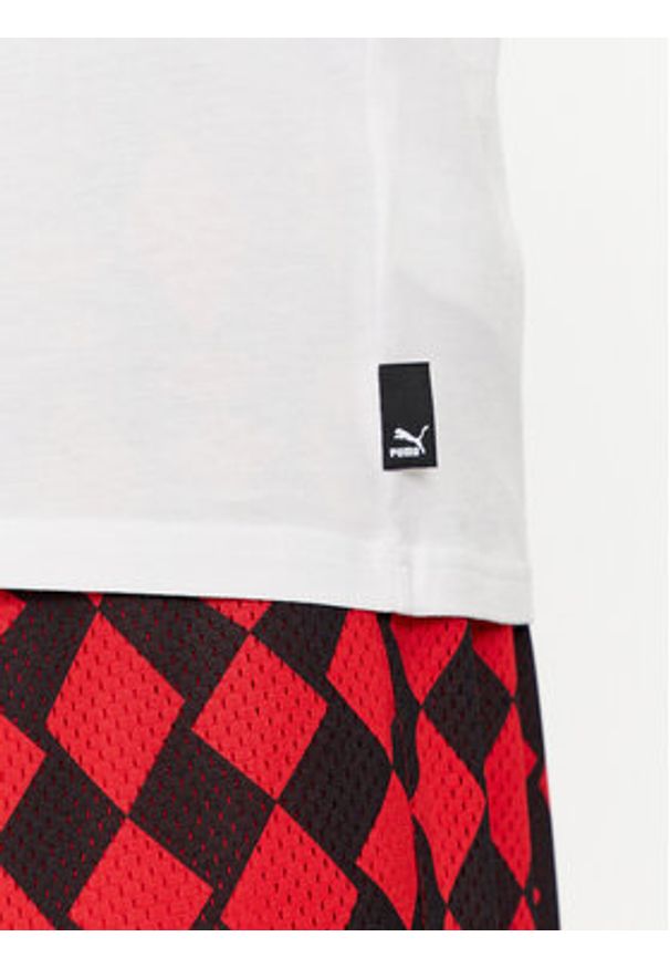 Puma T-Shirt Graphics Spritz 625414 Biały Regular Fit. Kolor: biały. Materiał: bawełna