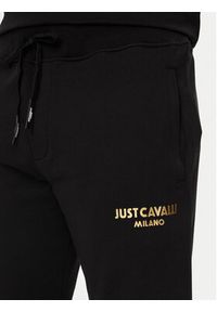 Just Cavalli Spodnie dresowe 77OAAT01 Czarny Regular Fit. Kolor: czarny. Materiał: bawełna #3