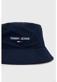 Tommy Jeans kapelusz bawełniany kolor granatowy bawełniany. Kolor: niebieski. Materiał: bawełna