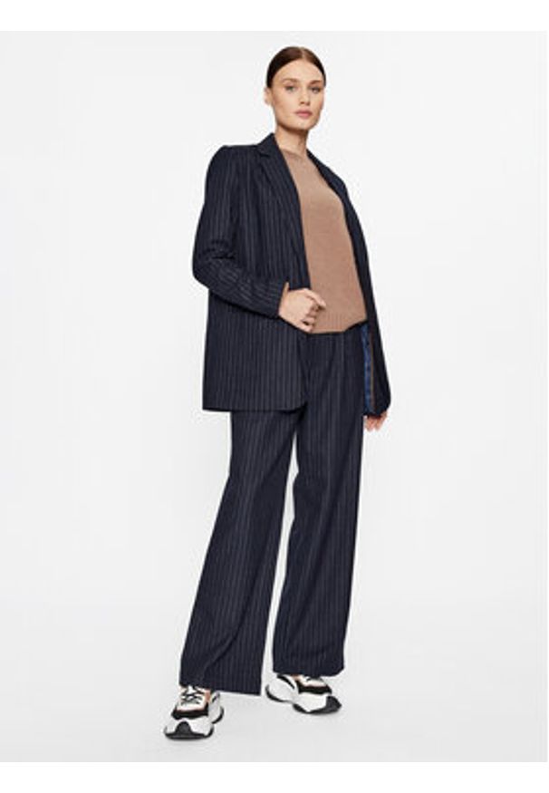 Pepe Jeans Marynarka Rene PL402287 Czarny Relaxed Fit. Kolor: czarny. Materiał: syntetyk