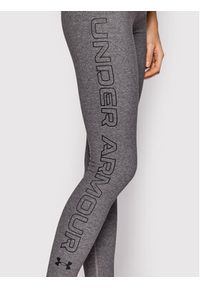 Under Armour Legginsy Favorite 1356403 Szary Slim Fit. Kolor: szary. Materiał: syntetyk, bawełna