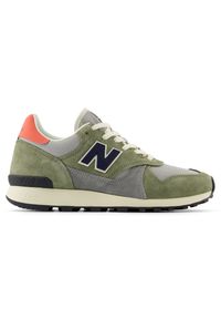 Buty męskie New Balance U475BA – zielone. Okazja: na co dzień. Kolor: zielony. Materiał: materiał, zamsz. Szerokość cholewki: normalna #1