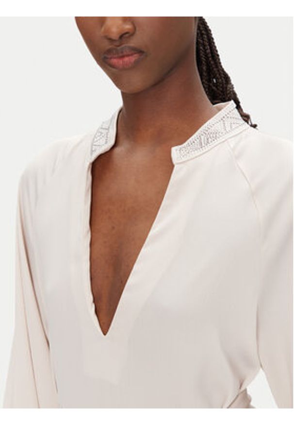 ACCESS FASHION Sukienka wieczorowa 53-3340-108 Beżowy Regular Fit. Kolor: beżowy. Materiał: syntetyk. Styl: wizytowy