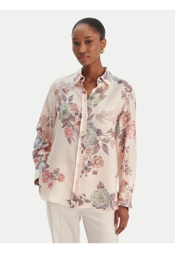 Marella Koszula Salve 2613111141 Różowy Relaxed Fit. Kolor: różowy. Materiał: jedwab