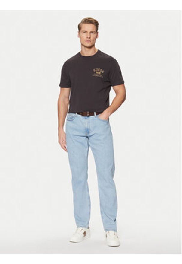 Guess T-Shirt M5RI86 K9RM1 Czarny Regular Fit. Kolor: czarny. Materiał: bawełna