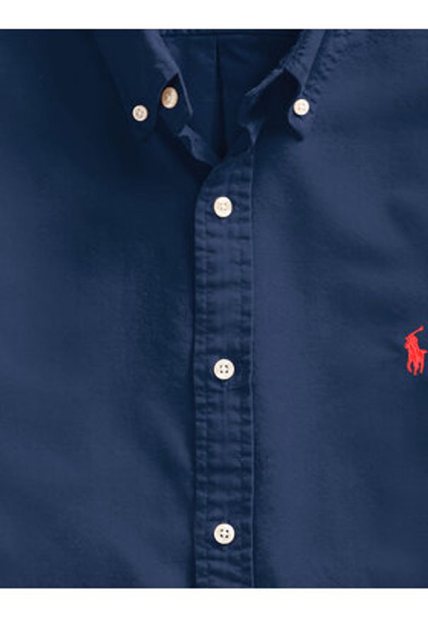 Polo Ralph Lauren Koszula 710767828003 Granatowy Slim Fit. Typ kołnierza: polo. Kolor: niebieski. Materiał: bawełna