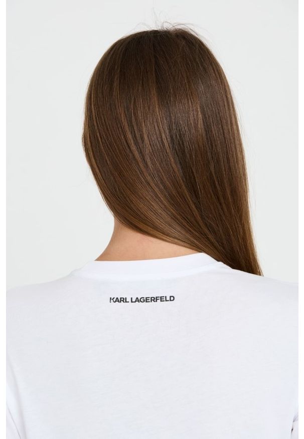 Karl Lagerfeld - KARL LAGERFELD Biały t-shirt Ikonik 2.0. Kolor: biały