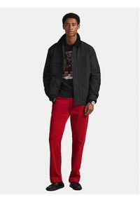 Polo Ralph Lauren Sweter 710982140001 Czarny Regular Fit. Typ kołnierza: polo. Kolor: czarny. Materiał: bawełna