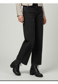Sinsay - Jeansy wide leg - czarny. Kolor: czarny #1