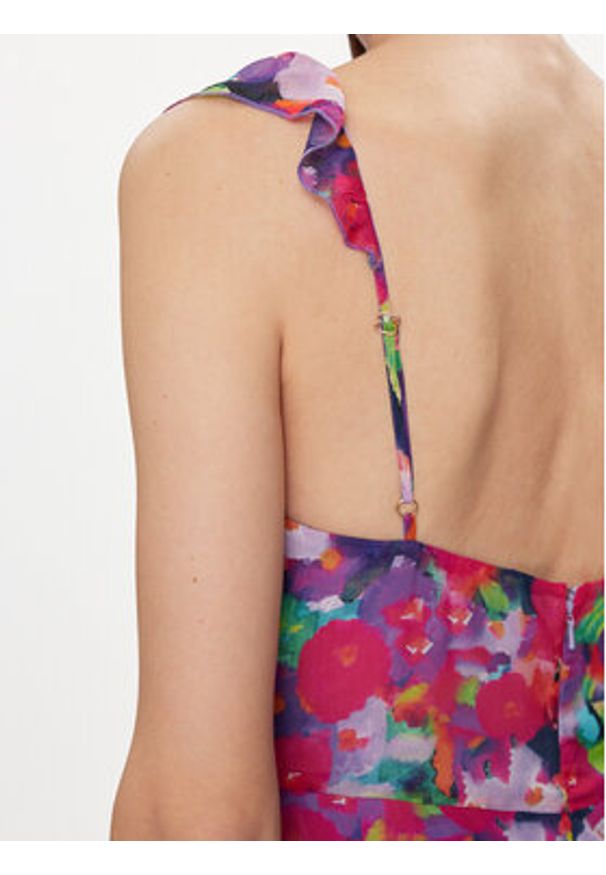 Nissa Sukienka letnia RC14754 Kolorowy Regular Fit. Materiał: wiskoza. Wzór: kolorowy. Sezon: lato