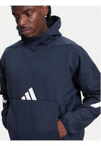 Adidas - adidas Bluza Z.N.E. JW4729 Granatowy Loose Fit. Kolor: niebieski. Materiał: bawełna #4
