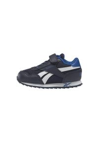 Buty do chodzenia niemowlęce Reebok Royal. Zapięcie: rzepy. Kolor: biały, niebieski, wielokolorowy. Materiał: syntetyk, materiał. Szerokość cholewki: normalna. Model: Reebok Royal. Sport: turystyka piesza