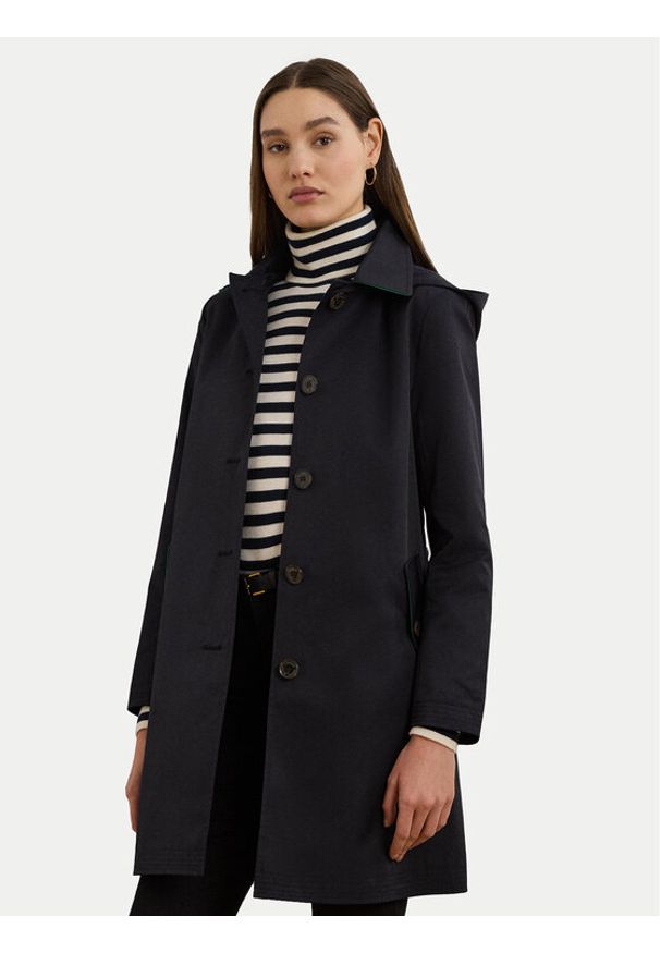 Lauren Ralph Lauren - LAUREN RALPH LAUREN Płaszcz przejściowy 297967121005 Granatowy Straight Fit. Kolor: niebieski. Materiał: bawełna, syntetyk