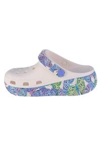 Buty do chodzenia dla dzieci Crocs Cutie. Kolor: biały, wielokolorowy. Materiał: syntetyk, materiał. Styl: sportowy