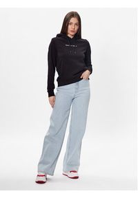 Tommy Jeans Bluza Serif Linear DW0DW15649 Czarny Regular Fit. Kolor: czarny. Materiał: syntetyk