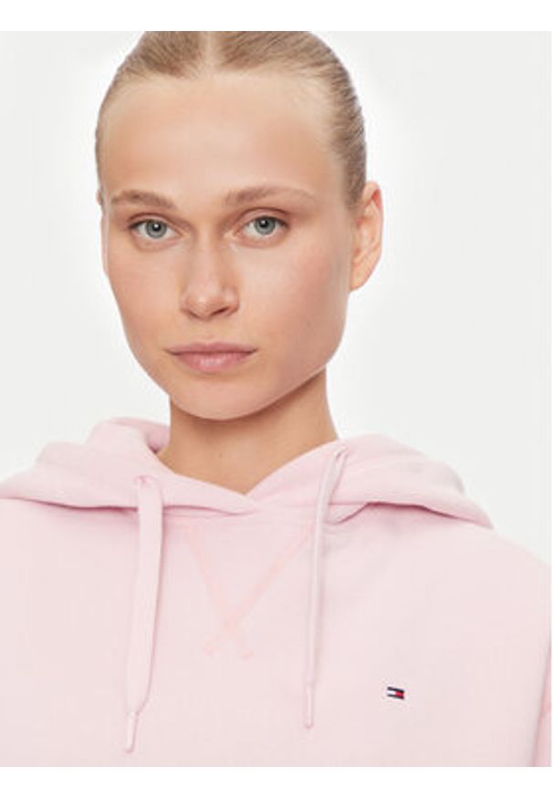 TOMMY HILFIGER - Tommy Hilfiger Bluza WW0WW41245 Różowy Relaxed Fit. Kolor: różowy. Materiał: syntetyk, bawełna