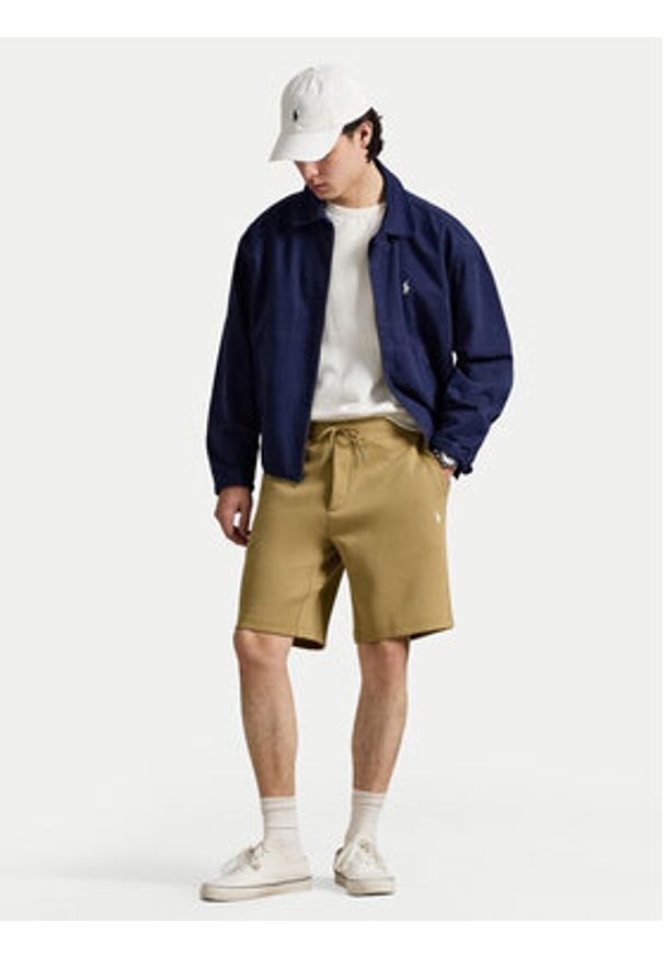 Polo Ralph Lauren Szorty sportowe 710881520503 Beżowy Regular Fit. Kolor: beżowy. Materiał: syntetyk, bawełna. Styl: sportowy