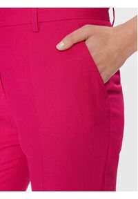 Liviana Conti Spodnie materiałowe L3SM43 Różowy Regular Fit. Kolor: różowy. Materiał: wiskoza, len