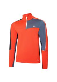 DARE 2B - Bluza turystyczna męska Dignify II termiczna z suwakiem. Kolor: szary, pomarańczowy, wielokolorowy. Materiał: polar. Sport: turystyka piesza