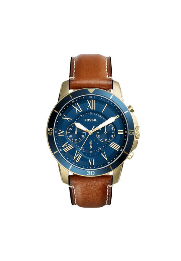 Fossil Zegarek Grant Sport FS5268 Brązowy. Kolor: brązowy. Styl: sportowy