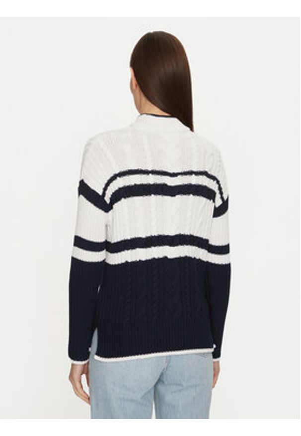 U.S. Polo Assn. Sweter WUP1099 Granatowy Relaxed Fit. Typ kołnierza: polo. Kolor: niebieski. Materiał: bawełna