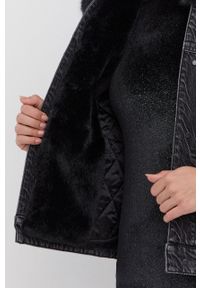 Miss Sixty Kurtka jeansowa kolor czarny przejściowa. Kolor: czarny. Materiał: jeans #3