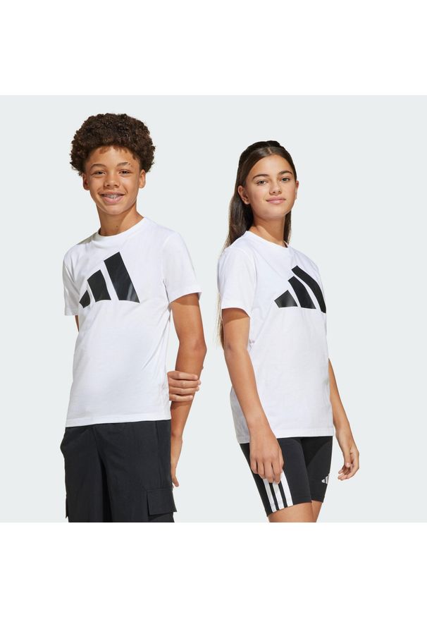 Adidas - Koszulka Essentials Kids. Kolor: biały, czarny, wielokolorowy. Materiał: bawełna