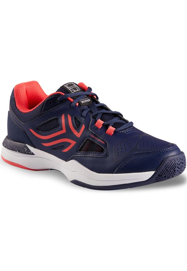 ARTENGO - Buty tenisowe TS500 damskie. Kolor: niebieski. Materiał: kauczuk. Szerokość cholewki: normalna. Sport: tenis