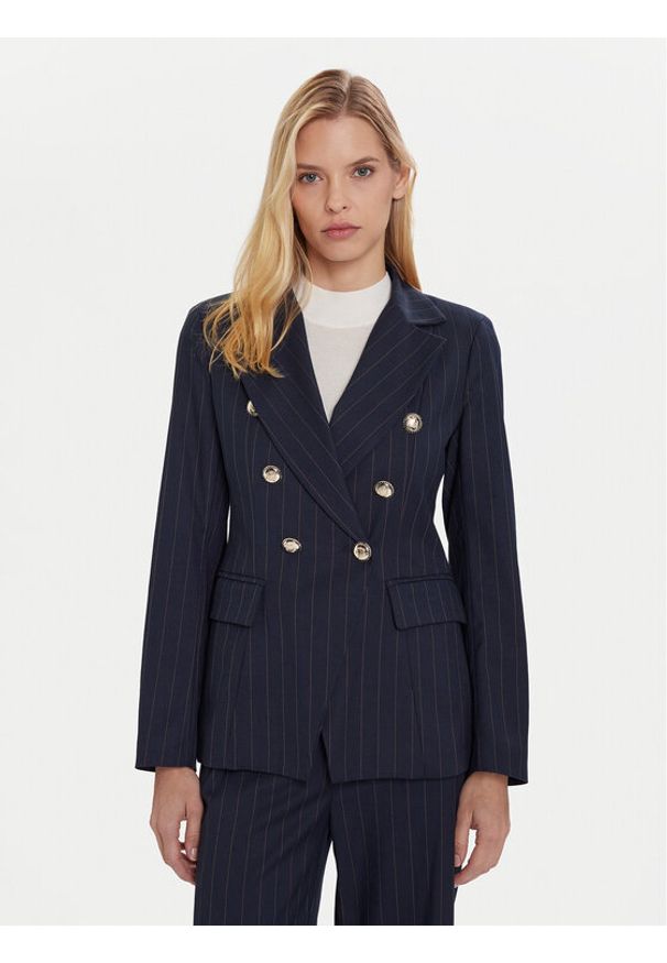 Maryley Marynarka 25IB139/M17 Granatowy Regular Fit. Kolor: niebieski. Materiał: syntetyk