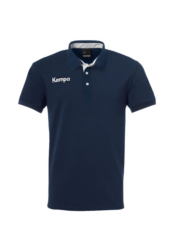 KEMPA - Dziecięca koszulka polo Kempa Prime. Typ kołnierza: polo. Kolor: wielokolorowy, niebieski, biały. Styl: klasyczny, młodzieżowy