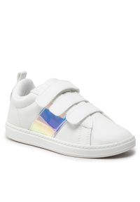 Sneakersy Le Coq Sportif Courtclassic Ps Iridescent 2220346 Optical White. Kolor: biały. Materiał: skóra