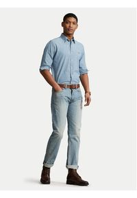 Polo Ralph Lauren Koszula jeansowa 710792042001 Niebieski Custom Fit. Typ kołnierza: polo. Kolor: niebieski. Materiał: bawełna #5