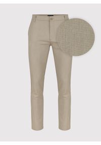 Pako Lorente - PAKO LORENTE – Beżowe casualowe spodnie męskie. Okazja: na co dzień. Kolor: beżowy. Materiał: poliester, wiskoza, elastan. Wzór: gładki. Styl: casual #4