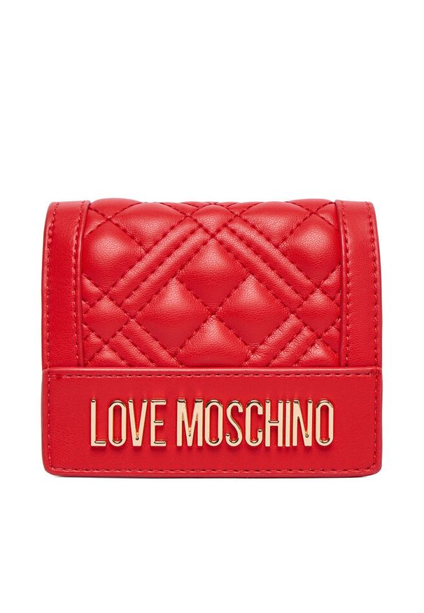 Love Moschino - Mały Portfel Damski LOVE MOSCHINO. Kolor: czerwony